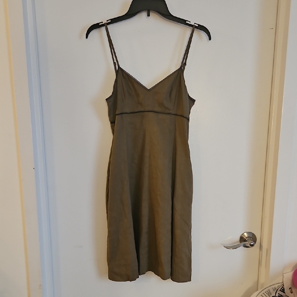 Elegant Olive Green Slip Dress